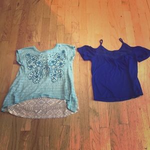 Knit works shirt and art class navy blue shirt